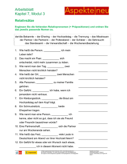 Arbeitsblatt zu Modul 3