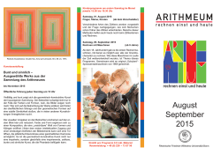 Newsletter als PDF - Das Arithmeum