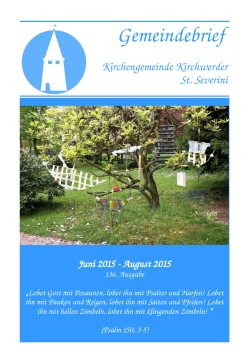 Gemeindebrief - Kirchengemeinde St. Severini Kirchwerder