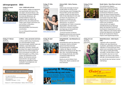 Jahresprogramm 2015