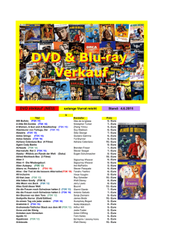 DVD Verkaufsliste