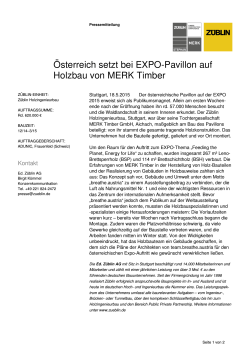 Österreich setzt bei EXPO-Pavillon auf Holzbau von