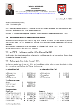 08. April 2015 - Marktgemeinde Lackenbach