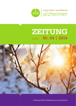 ZEITUNG - ALA, Association Luxembourg Alzheimer