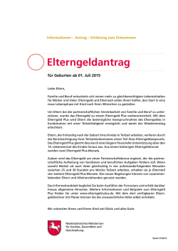 Informationsblatt Elterngeldantrag