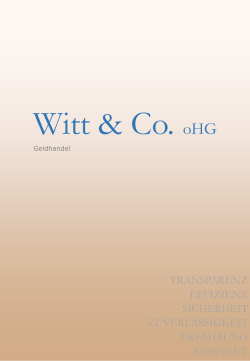 Exposé  - Witt & Co. oHG