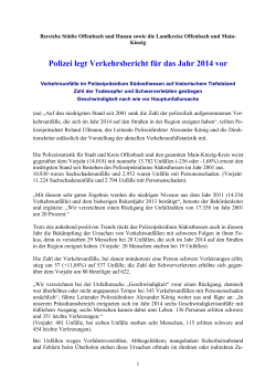 PP Südosthessen Unfallstatistik 2014
