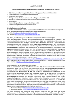Infobrief Nr. 6 (2015) Landesfachberatungen BBS