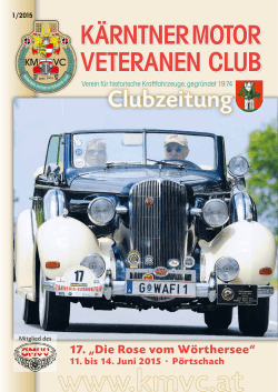 Ausgabe 1/2015 - Kärntner Motor Veteranen Club