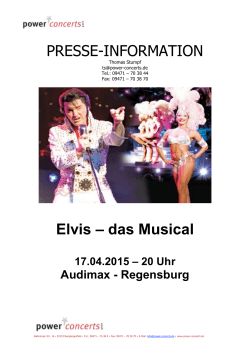 PRESSE-INFORMATION Elvis – das Musical