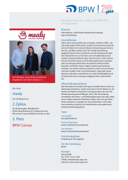mealy - Businessplan-Wettbewerb Berlin