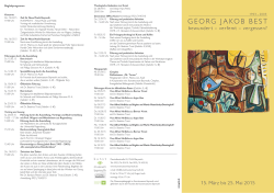 Flyer zur Ausstellung Georg Jakob Best