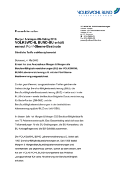 VOLKSWOHL BUND-BU erh&auml;lt erneut F&uuml;nf-Sterne