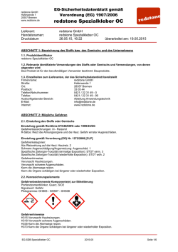 EG-Sicherheitsdatenblatt redstone Spezialkleber OC