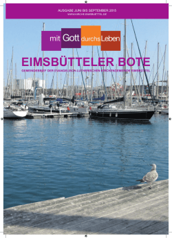 eimsb&uuml;tteler bote - Kirchengemeinde Eimsb&uuml;ttel