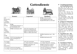 Gottesdienste