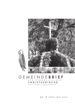 GEMEINDE BRIEF - Christuskirche Stuttgart