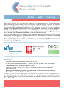 handout-uccr-2015 - Universitätsklinikum Regensburg