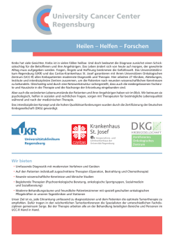 handout-uccr-2015 - Universit&auml;tsklinikum Regensburg