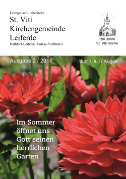 Ausgabe 2-Juni-August-2015 - St. Viti Kirchengemeinde Leiferde