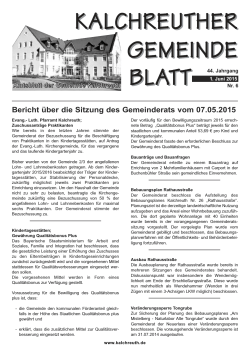Amtsblatt Juni - Gemeinde Kalchreuth