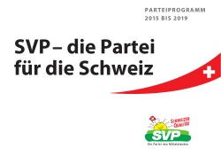 Parteiprogramm 2015 - SVP Obersiggenthal