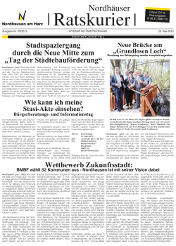 Amtsblatt "Nordhäuser Ratskurier" Nr. 2/2015
