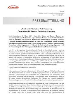 PRESSEMITTEILUNG - Takeda Pharma GmbH