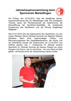Jahreshauptversammlung beim Sportverein