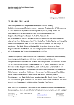 Pressemitteilung BM-Kandidaten - SPD-NET-SH