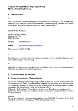 homepage - AGB Mucks Kinderbuchverlag