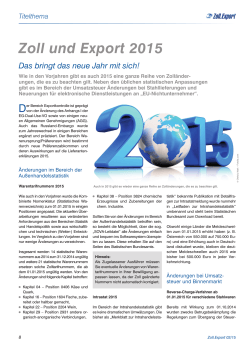 PDF - Artikel aus Zoll Export 02.2015