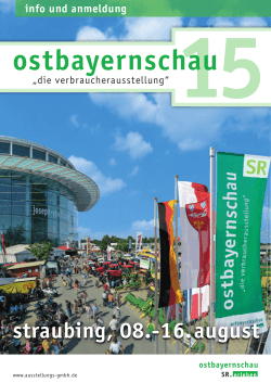 Anmeldeheft Ostbayernschau 2015 - Straubinger Ausstellungs