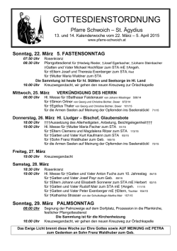 GOTTESDIENSTORDNUNG