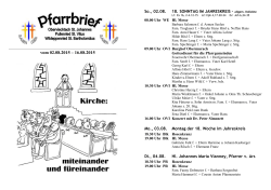 Pfarrbrief 150607 - Pfarrei Oberviechtach