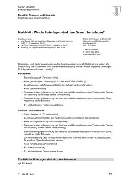 Merkblatt Unterlagen - schule.sg.ch