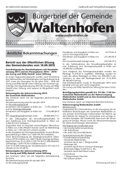 Bürgerbrief vom 05.06.2015