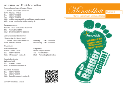 Monatsblatt Mai 2015 - Pfarrei Edith Stein Wolfen