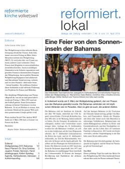 reformiert.lokal Volketswil Nr. 08 vom 10.04.2015