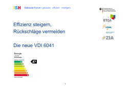 Energetisches Monitoring - die neue VDI 6041, Dr. Eckehard Fiedler