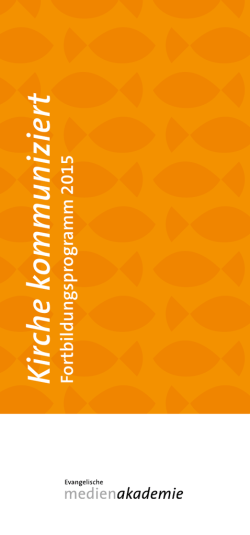 informieren und buchen - Evangelische Medienakademie