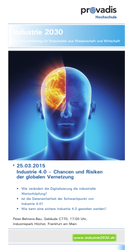 Industrie 2030 - Provadis Hochschule