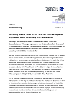 Pressemitteilung Ausstellung im Hotel Global Inn: 40 Jahre Polo