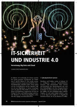 it-SiCheRheit unD inDuStRie 4.0