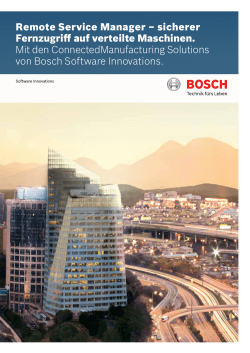 Remote Service Manager - Bosch Software Innovations