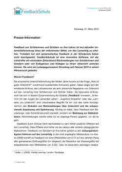 Presse-Information - Aktion gute Schule