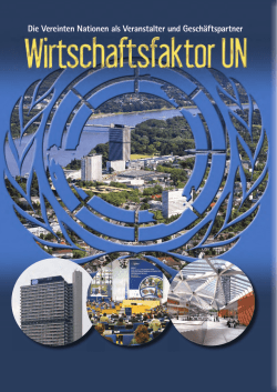 Die Vereinten Nationen als Veranstalter und Gesch&auml;ftspartner