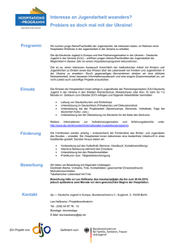 Interesse an Jugendarbeit woanders? Probiere es doch mal mit
