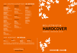 Hardcover Belletristik Herbst 2015