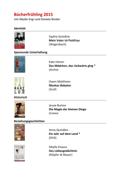 Bücherliste Bücherfrühling 2015 (276 kB, PDF)